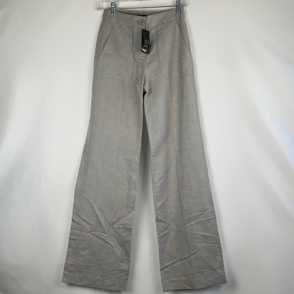 NWT Grey Wide Leg Armani Exchange Linen Pants